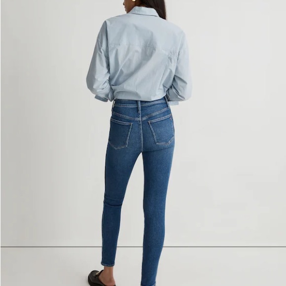 Madewell 10” High Rise Skinny Denim Jeans Women’s 26 Eardley Blue Wash Stretch - Picture 3 of 13